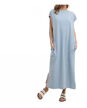 Wishlist Tee Shirt Midi Dress - Blue