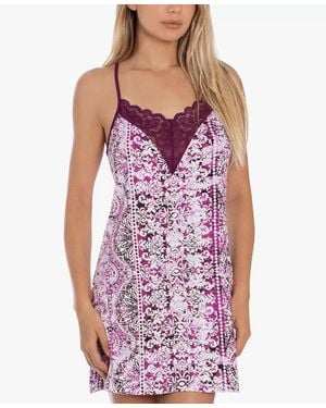 In Bloom Chemise Night Gown - Purple
