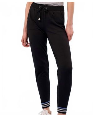 French Kyss Color Block Jogger Pants - Black