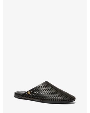 Michael Kors Cady Perforated Leather Mule - Black