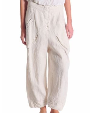Transit Wide-Leg Linen Pants - Pink