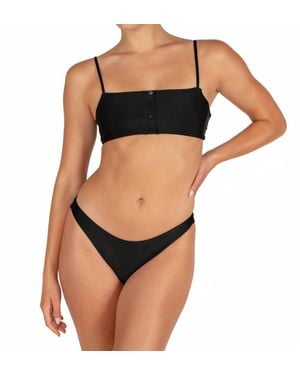Mikoh Swimwear Spence Square Neck Top - Black