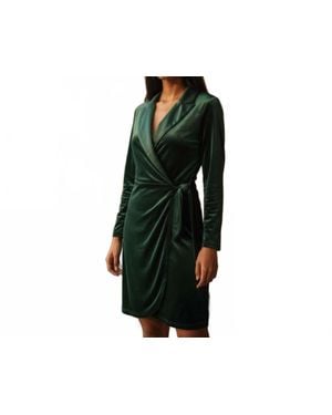 Halston Mya Long Sleeve Jersey Dress in Purple | Lyst