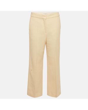 Sandro Tweed Straight-Leg Pants - Natural