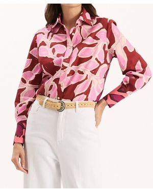 tyler boe Chloe Bi Print Shirt - Red