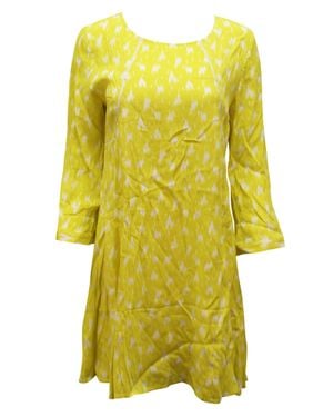 Ba&sh Viscose Printed A-Line Dress - Yellow