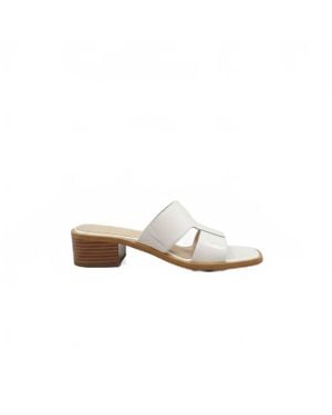 Wonders Heeled Leather Sandal - White