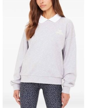 The Upside Pascal Collared Crew-Neck Sweater - White