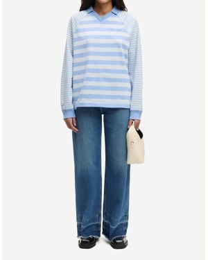 Samsøe & Samsøe Sarebecca Wide Leg Jeans - Blue