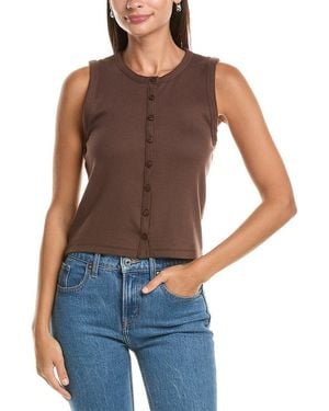 Rag & Bone Essie Rib Button Tank - Blue