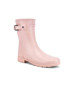 HUNTER Refined Short Matte Boots - Pink