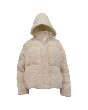 Maje Groom Hooded Teddy Jacket - Natural