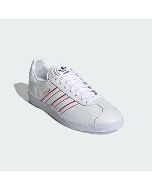 adidas Gazelle Gx9882 Sneakers Striped Lace Up Lifestyle Shoes - White