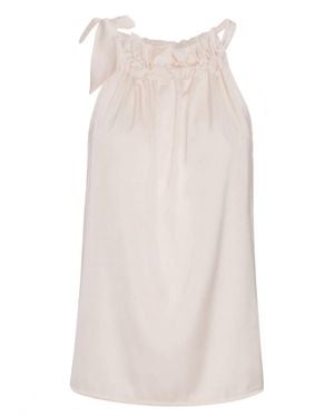 Karmamia Ruffle Tie Top - White