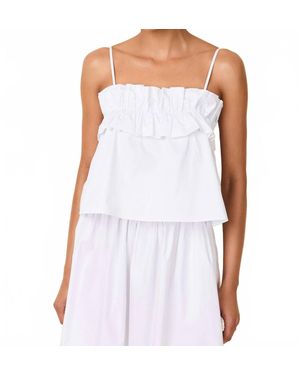 Solid & Striped Sophie Ruffled Top - White