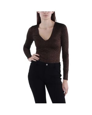 Abercrombie & Fitch Metallic Thong Bodysuit - Black