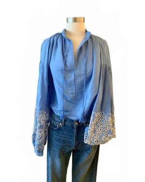 Thierry Colson Guise Long Sleeve Blouse - Blue