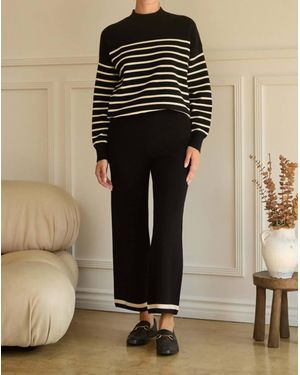 Skies Are Blue Eleanor Stripe Crewneck Sweater - Natural
