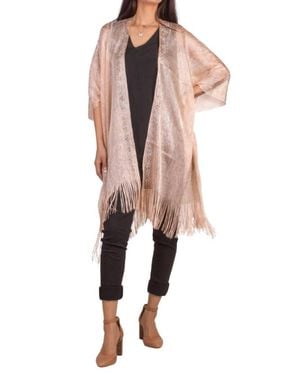 Gigi Moda Spiaggia Open Front Kimono - Black