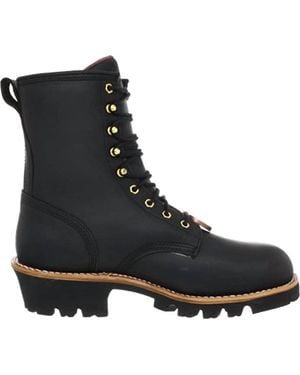 Chippewa Paladin 8" Waterproof Insulated Steel Toe Logger (Wide Width) - Black