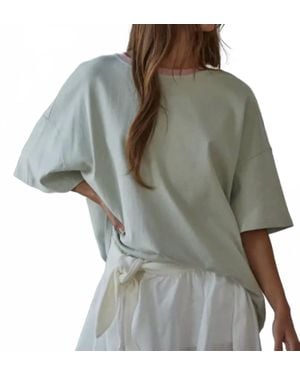 By Together The Contrast Crew Neck Top - Green