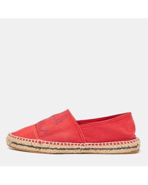 Carolina Herrera Canvas Espadrille Flats - Red