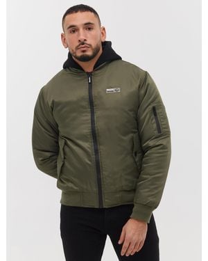 Bench Bomper Fleece Hood Bomber Jacket - Green