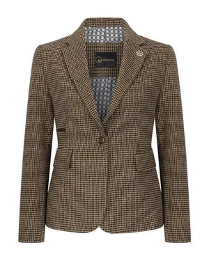 TruClothing Blazer Wool Blend Tweed Dogtooth Tailored Fit Jacket - Green