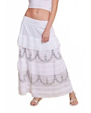 Guadalupe Mariane Maxi Skirt - White