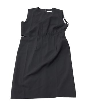 Helmut Lang Slash Waist Shift Dress - Black
