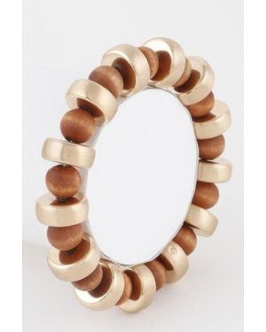 Fashnzfab Double Beaded Bracelet - Metallic