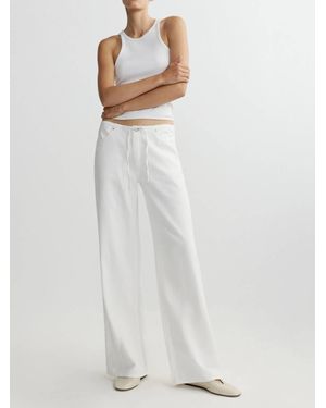 DL1961 Sienna Low Slung Wide Leg Jeans - White