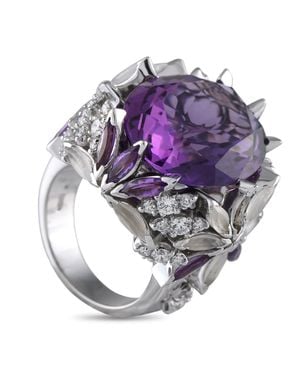 Pasquale Bruni 18K 1.30Ct Diamond And Amethyst Ring Pb20-050225 - Metallic