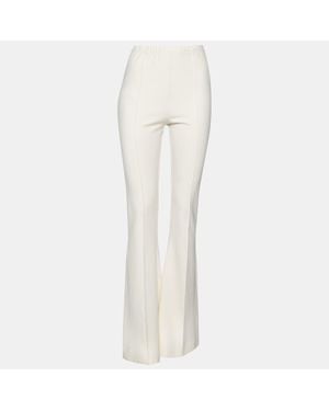 SABLYN Ivory Stretch Knit Flared Pants - White