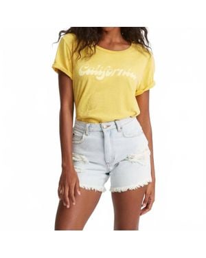Billabong How Bout That Denim Shorts - Yellow