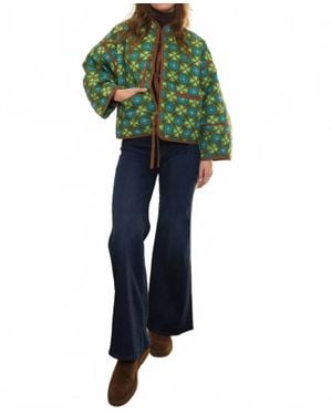 BROOKS AVENUE The Eloise Reversible Quilted Jacket - Green