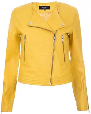 TruClothing Fitted Biker Short Jacket - Yellow
