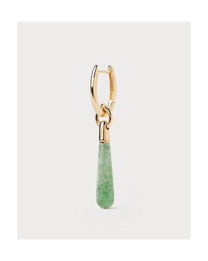 Pdpaola Aventurine Large Pendant Earring - White