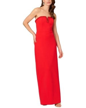 Aidan Mattox Solid Maxi Dress - Red