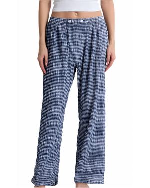 Free People Cloud Ten Seersucker Sleep Pant - Blue