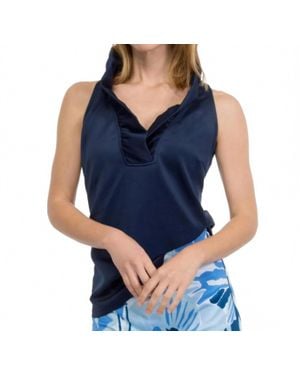 Gretchen Scott Ruffneck Tank - Blue