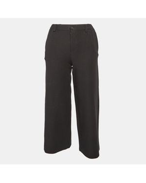 Maje Cotton Polaris Wide Leg Crop Pants - Gray