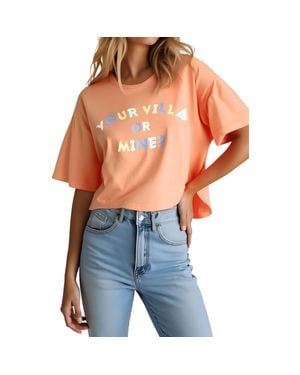 Wildfox Printed Cotton Cropped - Blue