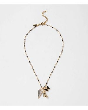 Farrah B Jewelry Uptown Girl Charm Necklace - Metallic