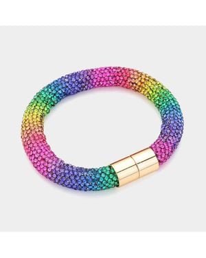 Fashnzfab Bling Magnetic Bracelet - Purple