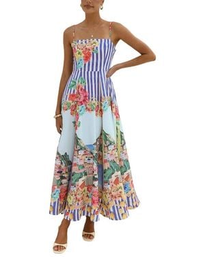 LOEY Printed Maxi Dress - Blue