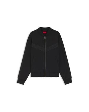 HUGO Broderie-Stripe Jacket - Black