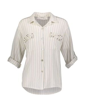 Guadalupe Giovanna Stripes Top - Natural