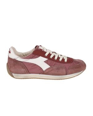 Diadora Equipe Vela Sw Low-Profile Burgundy Sneakers - Pink