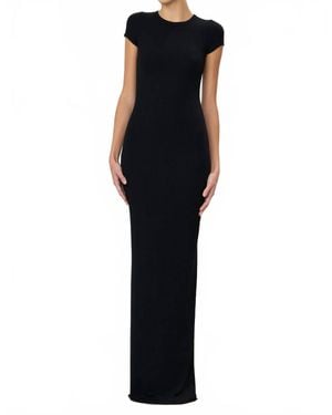 ÉTERNE Cap Sleeve Maxi Dress - Blue
